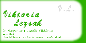 viktoria lezsak business card